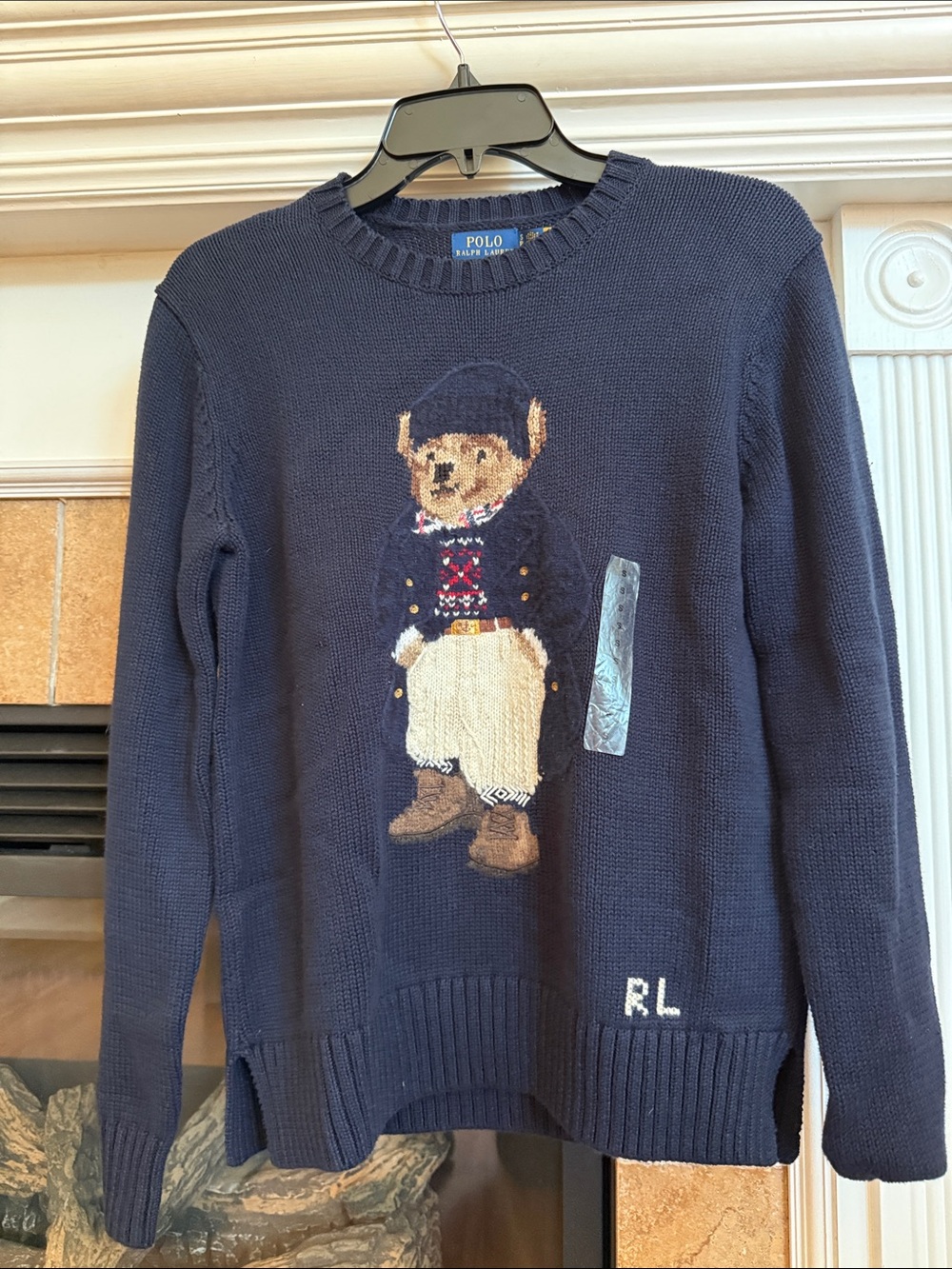Polo by Ralph Lauren Navy Bear Crewneck Sweater